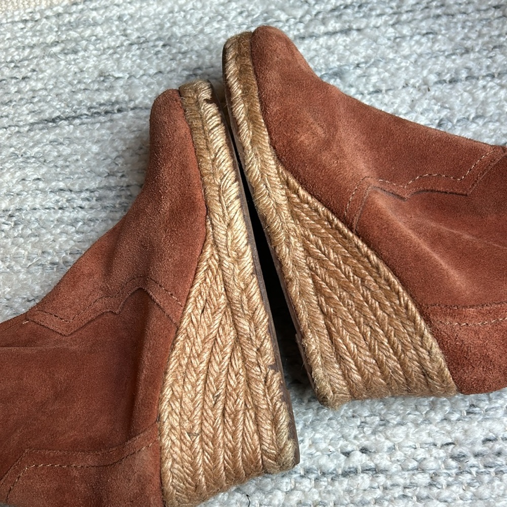 Anthropologie Holding Horses Mamba Women’s Suede Ankle Wedge Boots - Picture 14 of 14